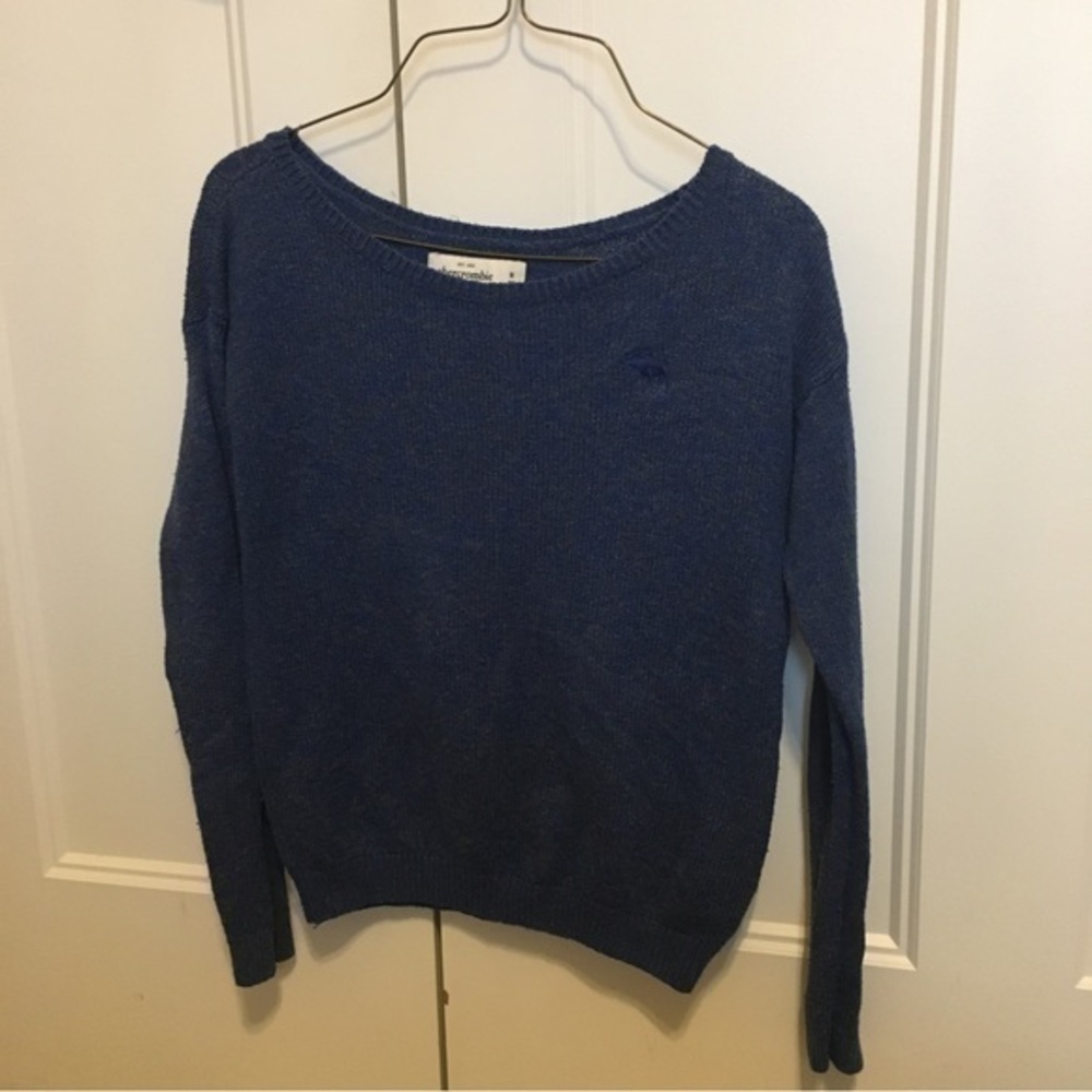 Girls size medium Abercrombie Kids blue and gray sweater